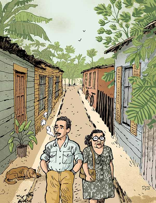  Gabriel García Márquez se apea en Macondo