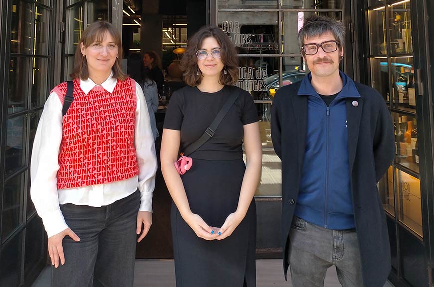 Giulia Sagramola, Uxia Larrosa y Ferran Grau.